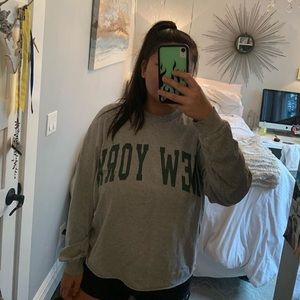 oversized “new york” graphic tee